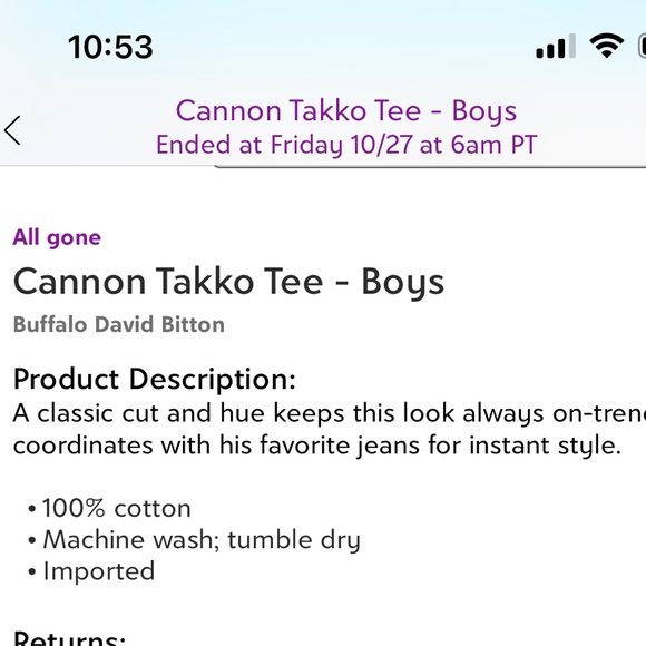 Buffalo David Bitton-Dark Gray/Brown Cannon Takko  -Boys L- T-Shirt - Picture 6 of 6